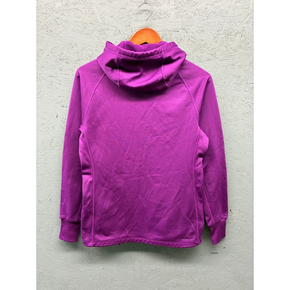 Nike Therma-FIT Graphic Hoodie Sweatshirt Womens S Purple Swoosh Activewear - Picture 8 of 10
